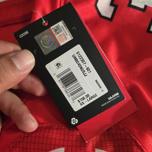 Utah Utes SINGER #3 Under Armour Replica Football Player Jersey NWT Mens XXL 2XL - Picture 10 of 11